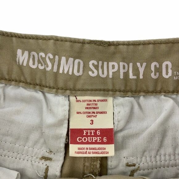 Khaki Chino Shorts Juniors Size 3 Flat Front - Picture 3 of 3